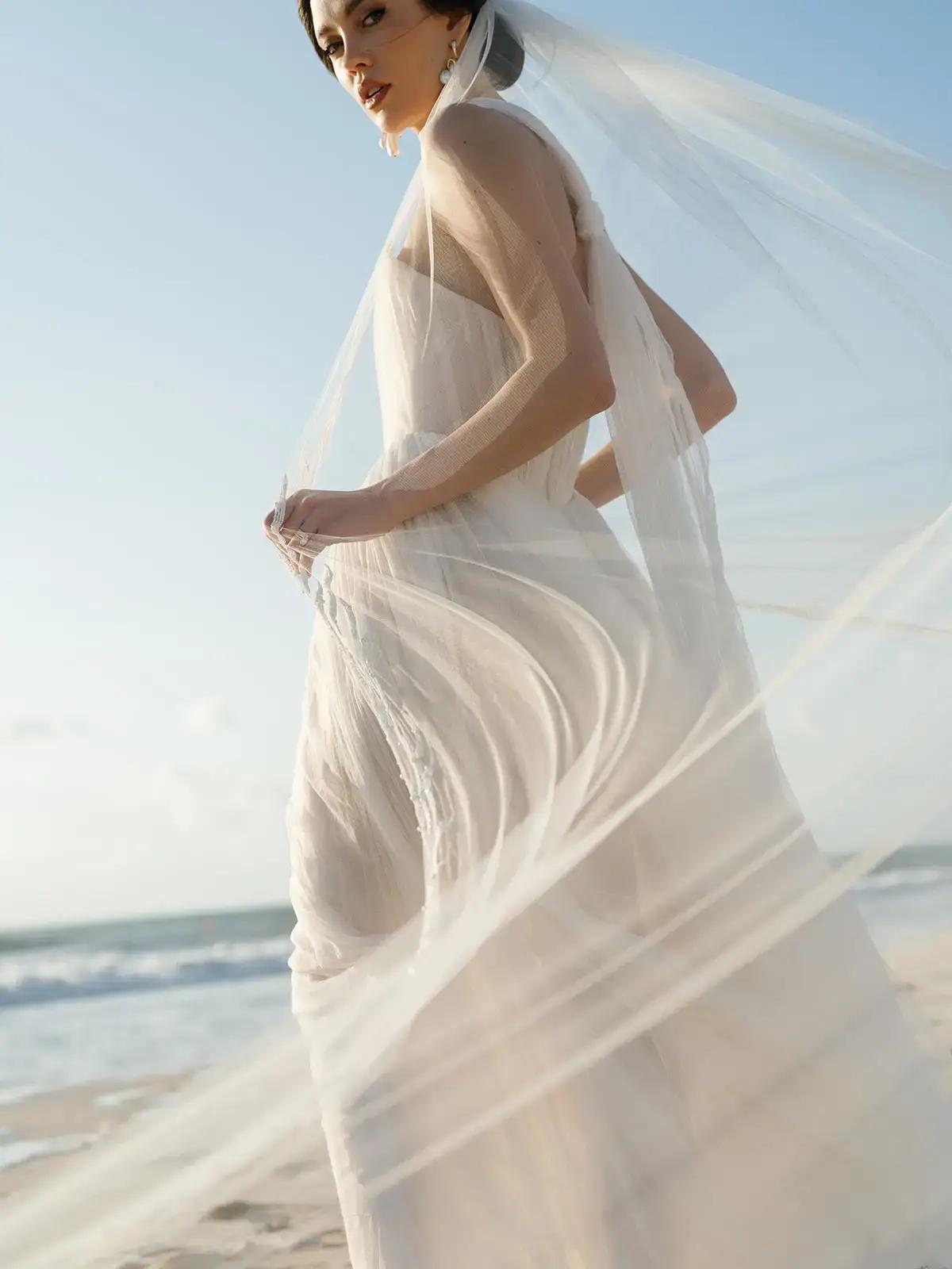 Photo of the white bridal gowns