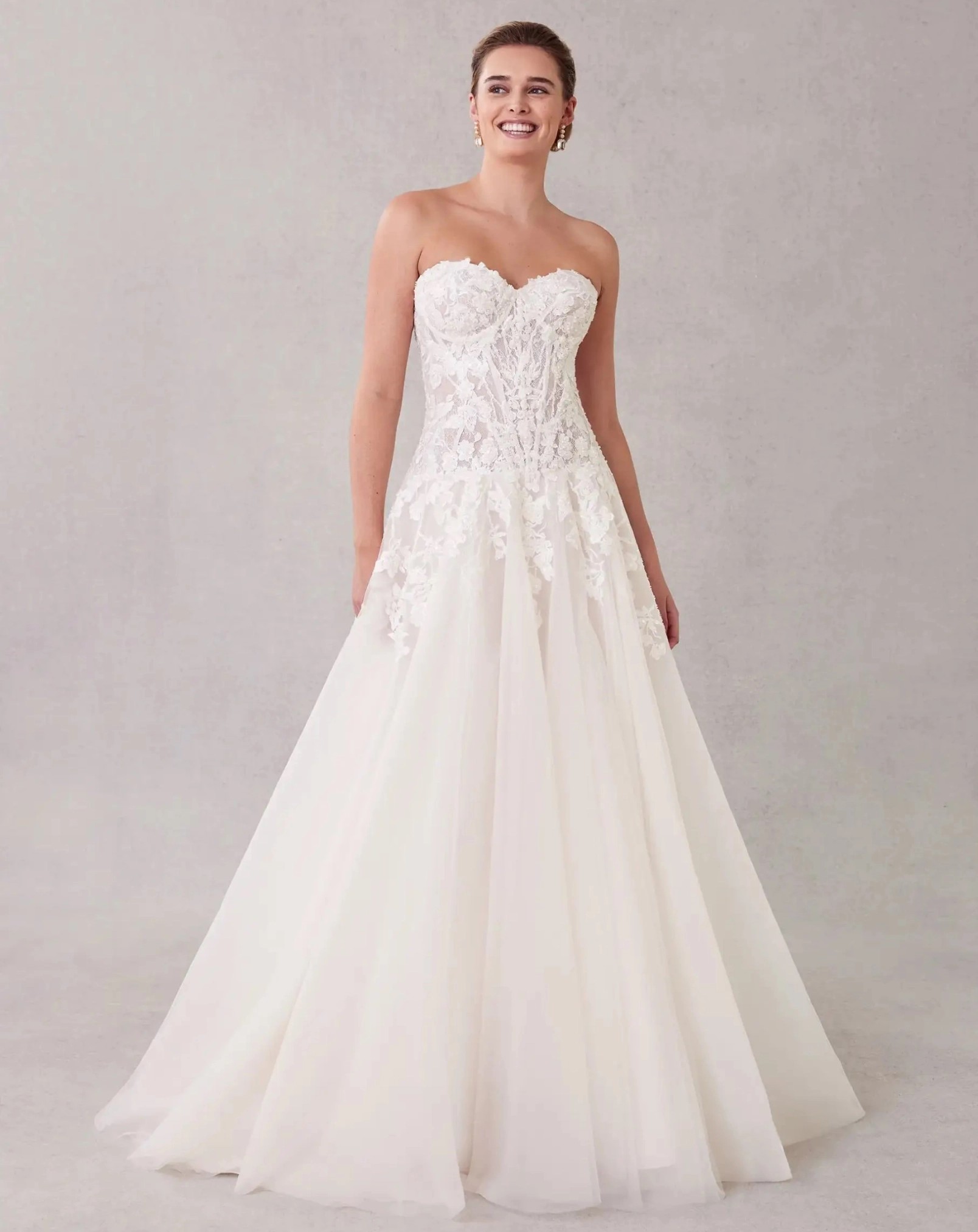 Photo of the white bridal gowns
