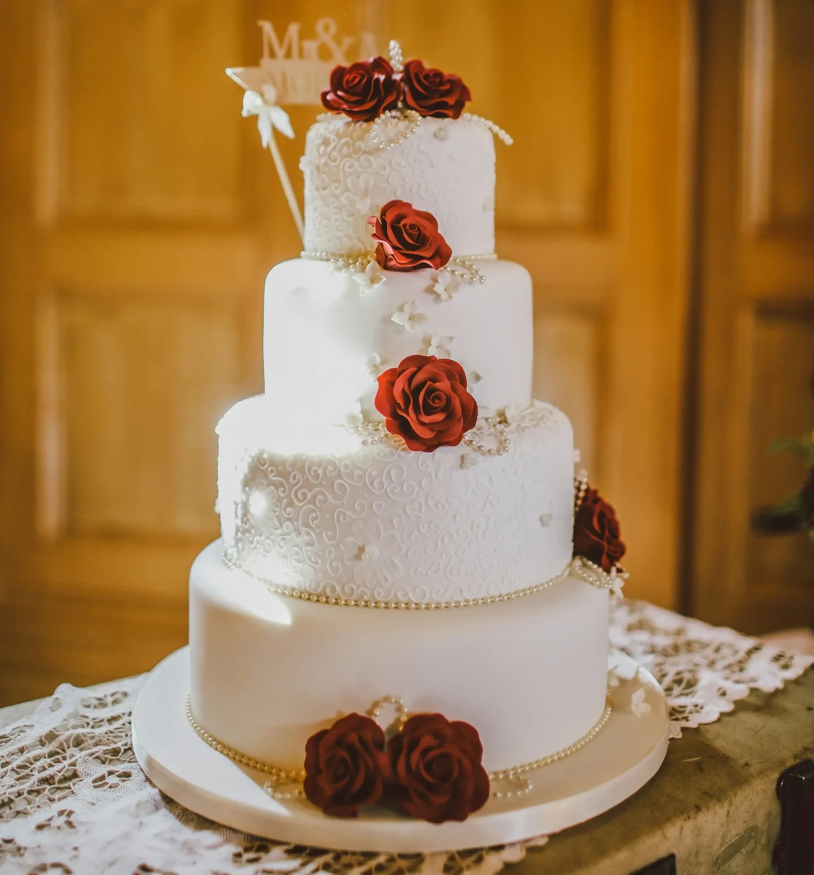 Photo of a wedding cake