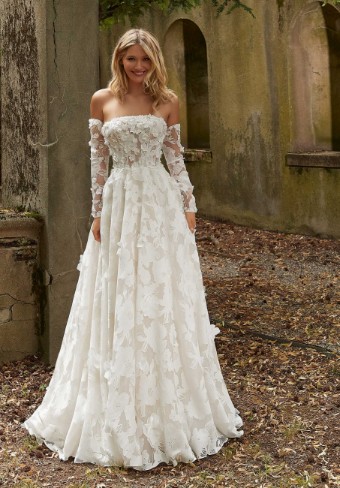 Morilee 4159 #0 Ivory/Prosecco/Honey thumbnail